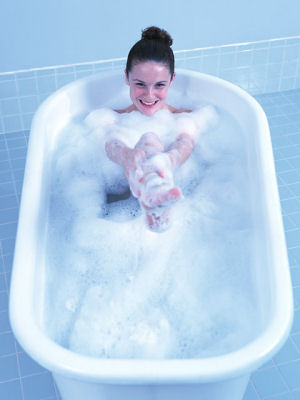 湯船につかってのんびり